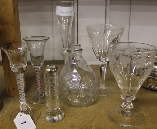 Stem twist glasses etc.